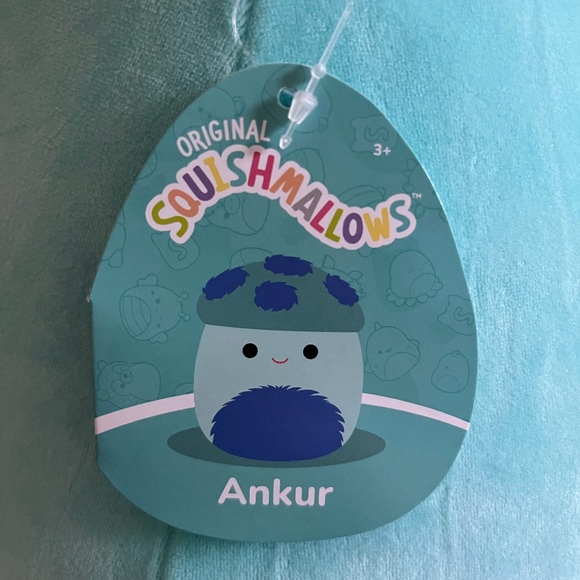 ๐ Ankur Two Toned Blue Fuzzy Spots Mushroom Original Squishmallows 16โ BNWT - Picture 4 of 8